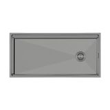 Crauf Vertice 304 Paslanmaz Çelik Tek Gözlü Mutfak Eviyesi (Nano Mat Gri, 48 cm x 98 cm)