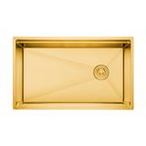 Crauf Vertice 304 Paslanmaz Çelik Tek Gözlü Mutfak Eviyesi (PVD Altın, 48 cm x 65 cm)