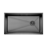 Crauf Vertice 304 Paslanmaz Çelik Tek Gözlü Mutfak Eviyesi (PVD Füme, 48 cm x 70 cm)