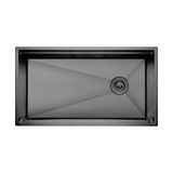 Crauf Vertice 304 Paslanmaz Çelik Tek Gözlü Mutfak Eviyesi (PVD Füme, 48 cm x 75 cm)