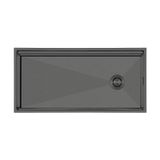 Crauf Vertice 304 Paslanmaz Çelik Tek Gözlü Mutfak Eviyesi (PVD Füme, 48 cm x 98 cm)