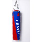 Crayz 120X35 cm Içi Boş Boks Kum Torbası + Tavan Askı Aparatı - Mavi - Kırmızı