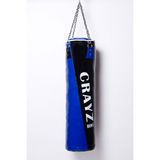 Crayz 150X40 cm Içi Boş Boks Kum Torbası + Tavan Askı Aparatı - Mavi - Siyah
