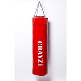 Crayz Boks Kum Torbası Içi Dolu + Tavan Askı Aparatı - 100 cm x 30 cm - Kırmızı