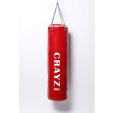 Crayz Boks Kum Torbası Içi Dolu + Tavan Askı Aparatı - 120 cm x 30 cm - Kırmızı