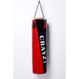 Crayz Boks Kum Torbası Içi Dolu + Tavan Askı Aparatı - 90 cm x 30 cm - Kırmızı