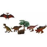 Crazoo Dinozorların Dünyası 5'li Oyun Seti - Huayangosaurus Turuncu-Yeşil - 11
