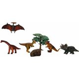 Crazoo Dinozorların Dünyası 5'li Oyun Seti - Triceratops Yeşil - 10