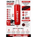 Crazy 120 CM Boks Torbası Seti Eldivenli | Ayarlanabilir Profesyonel Kum Torbası Ev Tipi Fitness Boks Seti