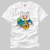 Crazy Adventure Time Weed Erkek T-Shirt - L - Beyaz