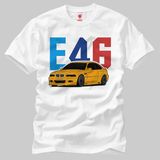 Crazy Bmw Bavarian E46 Erkek Tişört - XL - Beyaz