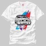 Crazy Bmw E30 The Remix Erkek Tişört - S - Beyaz