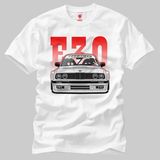 Crazy Bmw E30 Toyo Tires Erkek Tişört - L - Beyaz