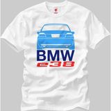 Crazy Bmw E38 Vector Erkek T-Shirt - Beyaz