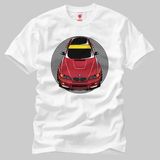 Crazy Bmw E46 Red Erkek Tişört - Beyaz