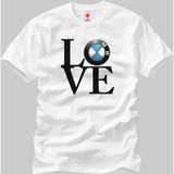 Crazy Bmw Love Logo Erkek T-Shirt - XXL - Beyaz