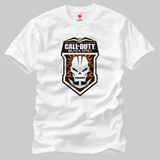 Crazy Call Of Duty Black Ops 2 Logo Erkek Tişört - XXL - Beyaz