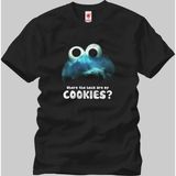 Crazy Cookie Monster Where The Heck Erkek T-Shirt - Siyah