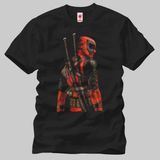Crazy Deadpool Sword Erkek T-Shirt - Siyah
