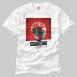 Crazy Ferrari 2000 Michael Schumacher Helmet Erkek Tişört - Beyaz