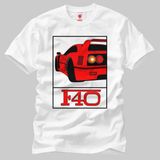 Crazy Ferrari F40 Photographic Erkek Tişört - XL - Beyaz