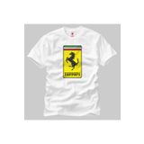 Crazy Ferrari Square Logo Erkek Tişört