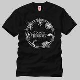 Crazy Game Of Thrones Family Circle Erkek Tişört - XL - Siyah
