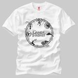 Crazy Game Of Thrones Family Circle Erkek Tişört - XS - Beyaz
