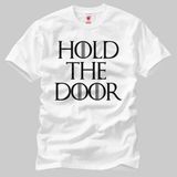Crazy Game Of Thrones: Hold The Door Erkek T-Shirt - Beyaz
