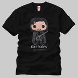 Crazy Game Of Thrones Jon Snow Erkek Tişört - XXL - Siyah