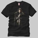 Crazy Game Of Thrones: Jon Snow Sword Erkek T-Shirt - XL - Siyah
