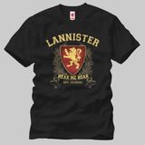Crazy Game Of Thrones: Lannister Univercity Erkek T-Shirt - XS - Siyah