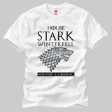 Crazy Game Of Thrones Stark Winterfell Erkek Tişört - XXL - Beyaz