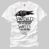 Crazy Game Of Thrones Sword In The Darkness Erkek Tişört - XL - Beyaz