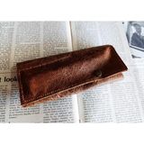 Crazy Gerçek Deri Tamamen El Emeği Özel Kalemleriniz Için Kalemlik Kalemkutu (8*18CM ) MU855 - Kahve