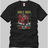 Crazy Guns N Roses Appetite Creature And Pistols Erkek T-Shirt - XS - Siyah