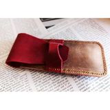 Crazy Hors Hakiki Deri El Emeği Özel Kalemleriniz Için Kalemlik Kalem Kutu 27 cm 6 cm MU97 - Kahve - Gold