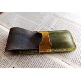 Crazy Hors Hakiki Deri El Emeği Özel Kalemleriniz Için Kalemlik Kalem Kutu 27 cm 6 cm W131 - Kahve