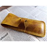 Crazy Hors Hakiki Deri El Emeği Özel Kalemleriniz Için Kalemlik Kalem Kutu 27 cm 6 cm Xe6 - Taba