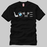 Crazy Love Bmw Erkek Tişört - Siyah