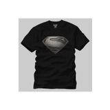 Crazy Man Of Steel Black Logo Erkek Tişört
