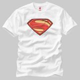 Crazy Man Of Steel Detailed Logo Erkek T-Shirt - Beyaz