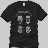 Crazy Metallica Face Group Erkek T-Shirt - XXL - Siyah