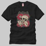 Crazy Metallica Skull And Eyes Erkek Tişört - Siyah