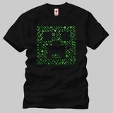 Crazy Minecraft Creepy Erkek Tişört - S - Siyah