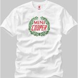 Crazy Mini Cooper Old Logo Erkek T-Shirt - Beyaz