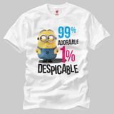 Crazy Minion Adorable Despicable Erkek T-Shirt - XXL - Beyaz
