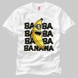 Crazy Minion Banana Erkek T-Shirt - XL - Beyaz
