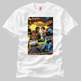 Crazy Muhammed Ali Vs Superman Retro Vintage Erkek Tişört - XS - Beyaz