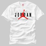 Crazy Nba Jordan Air Logo Erkek Tişört - S - Beyaz